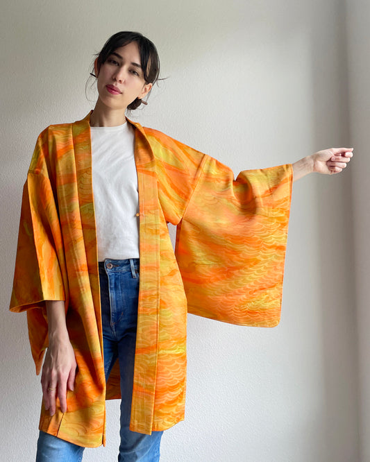 Wave Weaving Haori Kimono Jacket