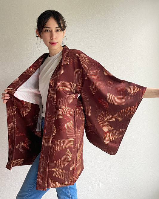 Wind Pattern Haori Kimono Jacket