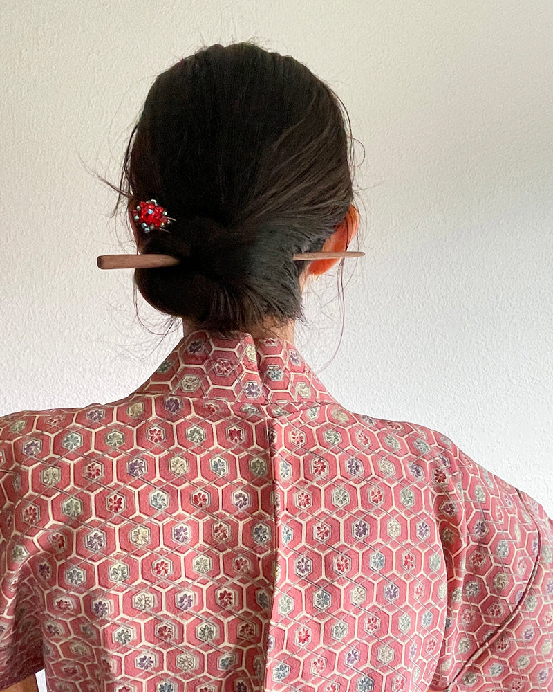 Taraditional Flower Textile Haori Kimono Jacket