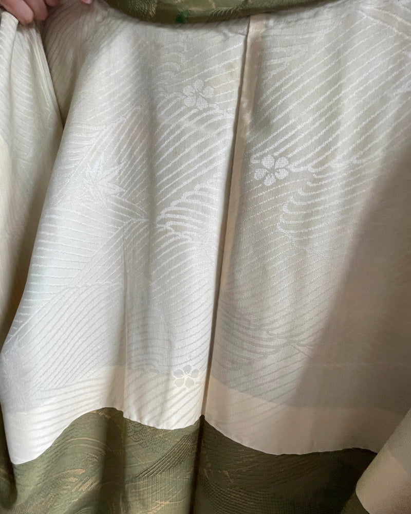 Wave Woven Textile Shibori Haori Kimono Jacket