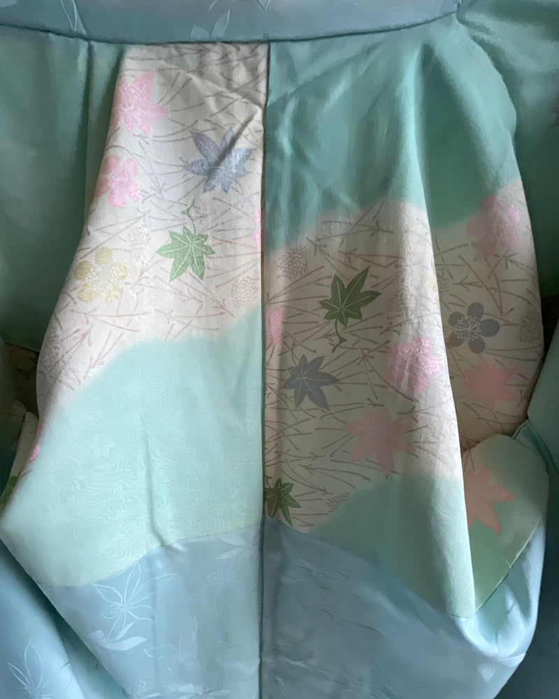 Flower Embroidery and Shibori Haori Kimono Jacket