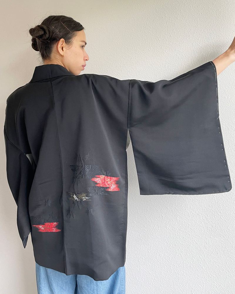 Wabi Sabi Black Haori Kimono Jacket