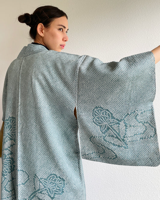 Flower Shibori Haori Kimono Jacket