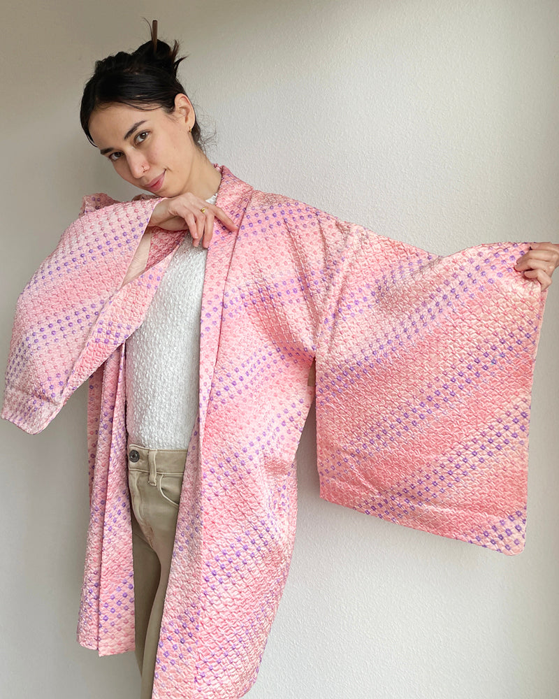 Gradation Shibori Haori Kimono Jacket