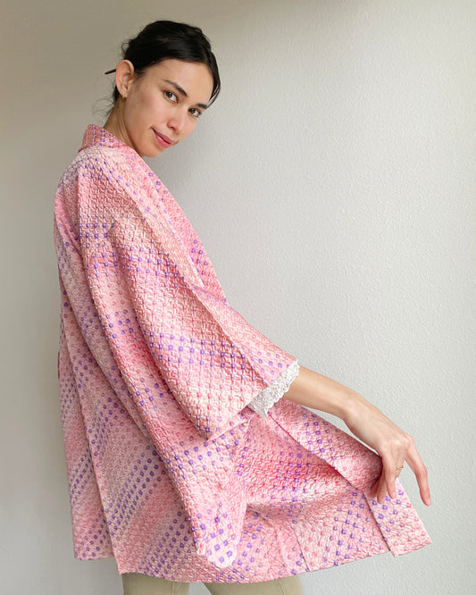 Gradation Shibori Haori Kimono Jacket