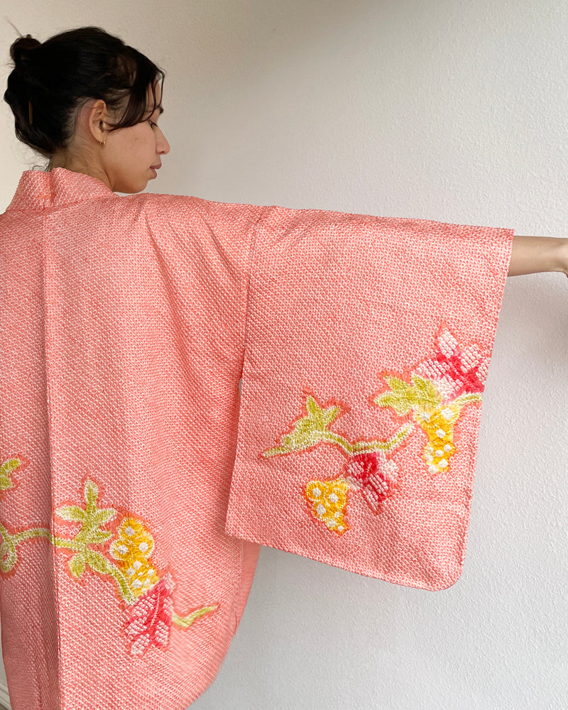 Grape Shibori Haori Kimono Jacket