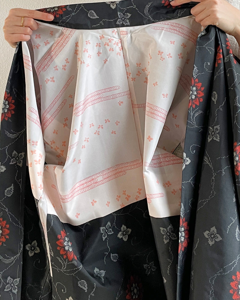 Flower Textile Oshima Tsumugi Haori Kimono Jacket