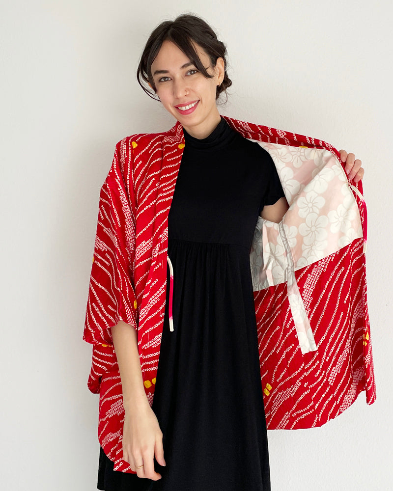 Wave Shibori Haori Kimono Jacket
