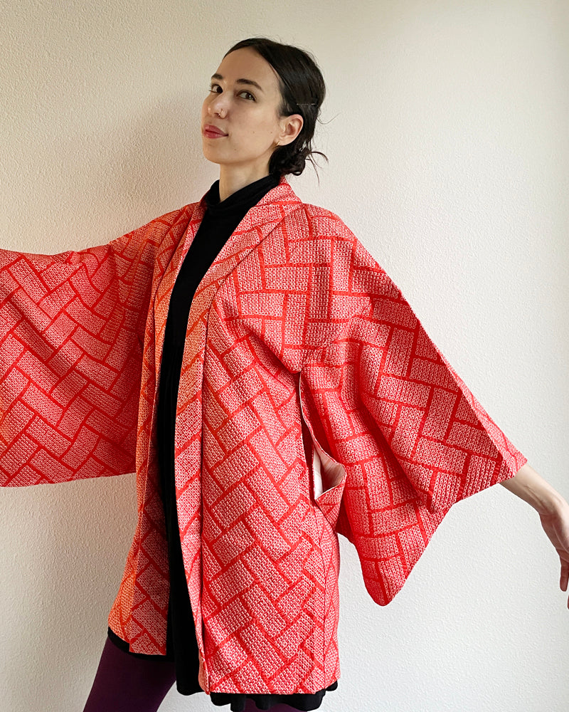 Japanese Traditional Textile Shibori Haori Kimono Jacket