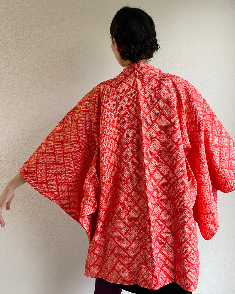 Japanese Traditional Textile Shibori Haori Kimono Jacket
