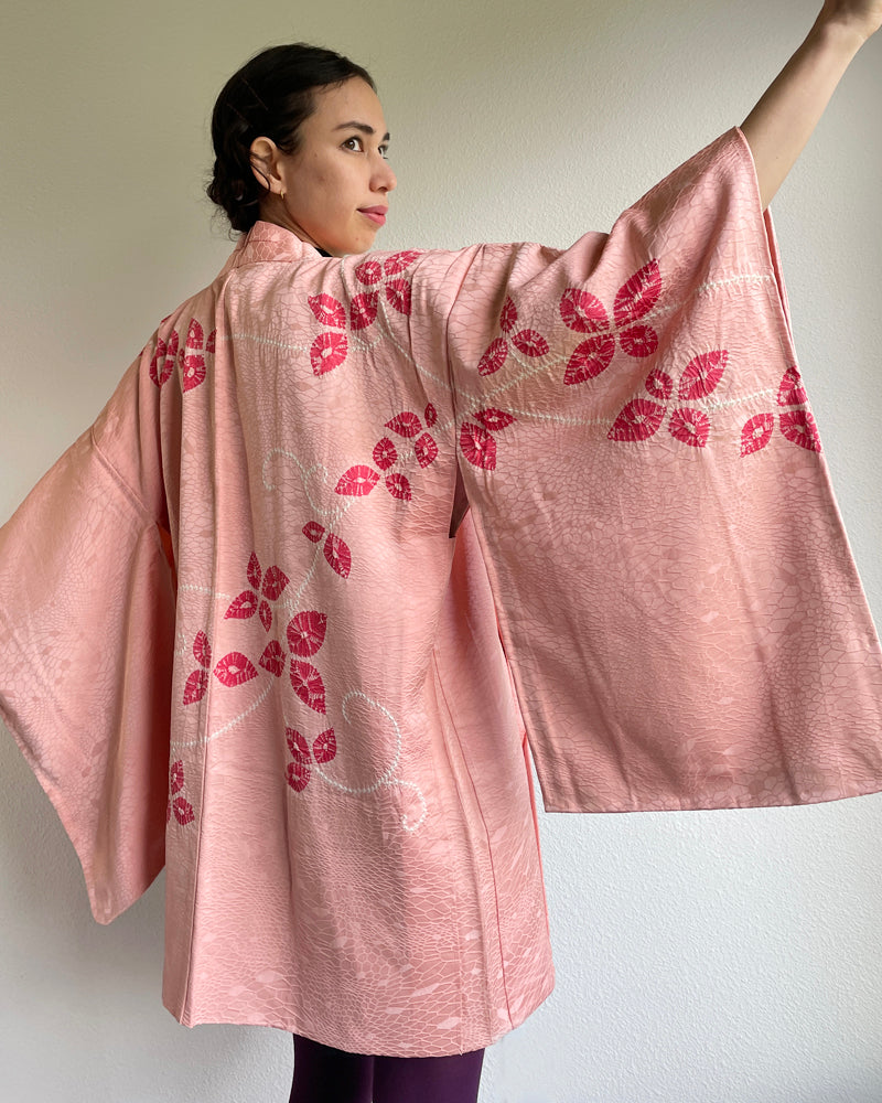 Flower of Shibori Haori Kimono Jacket