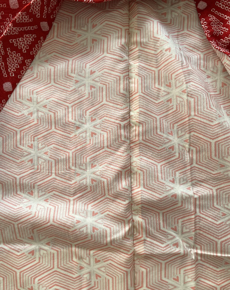 Hemp Leaf Textile Shibori Haori Kimono Jacket