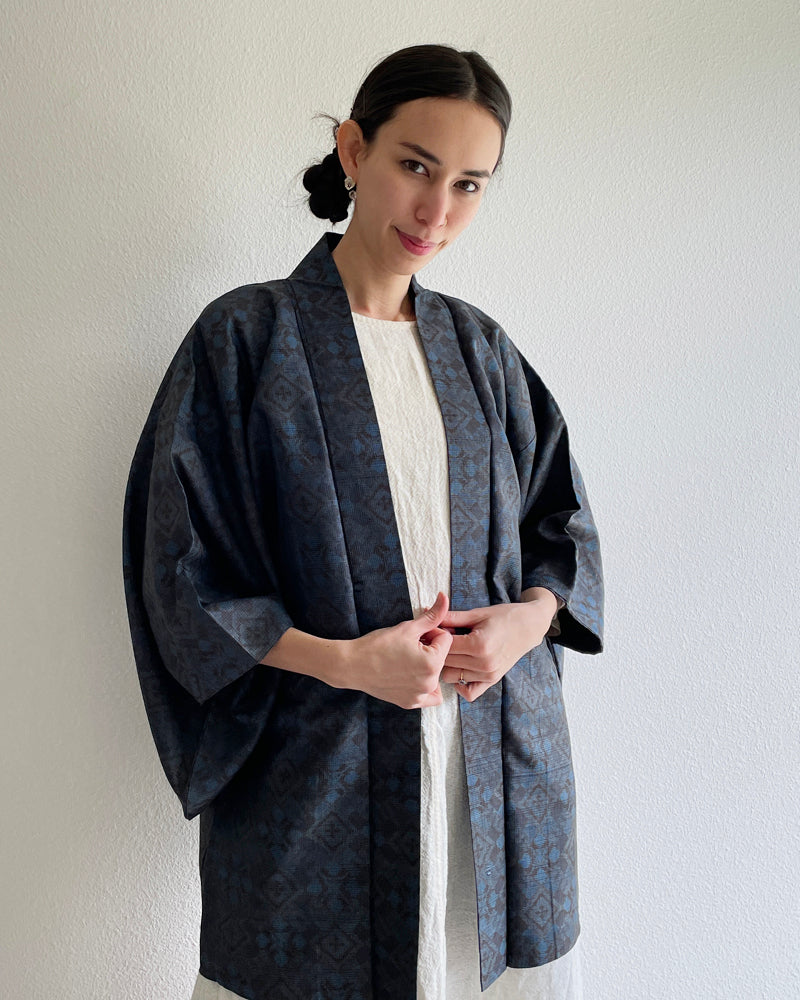 Oshima Tsumugi Haori Kimono Jacket