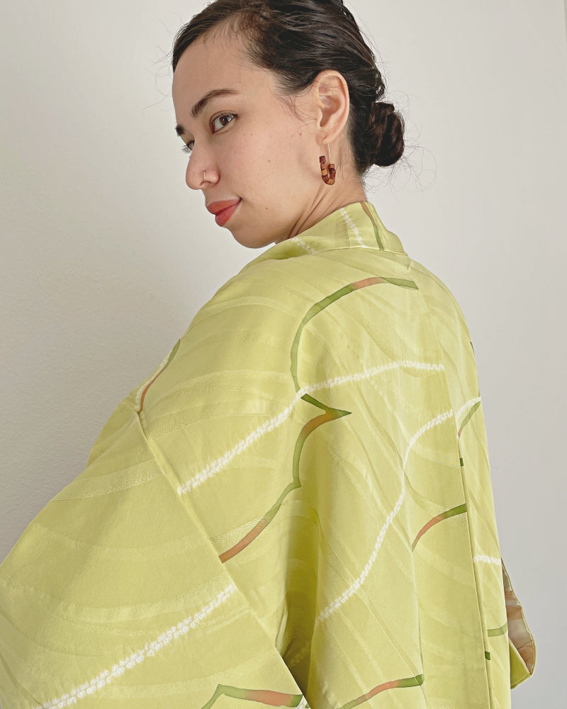 Green Waves Haori Kimono Jacket