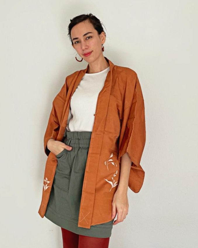 Caramel Brown Haori Kimono Jacket