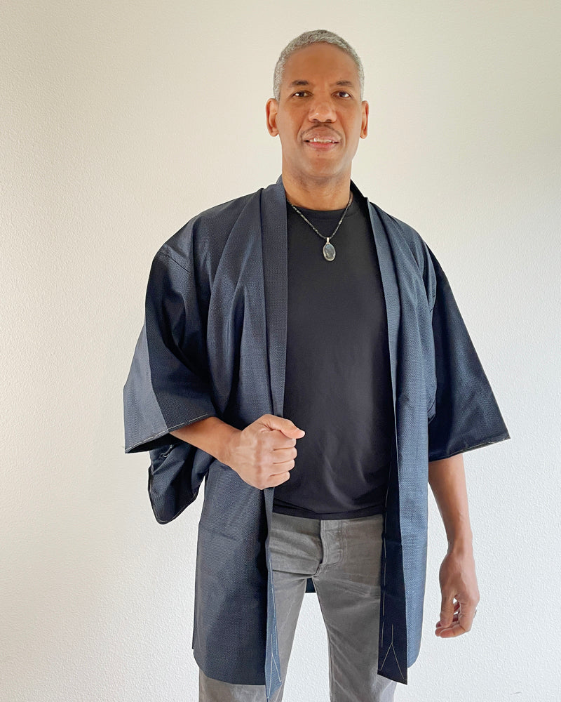 Tiger Oshima Tsumugi Haori Kimono Jacket