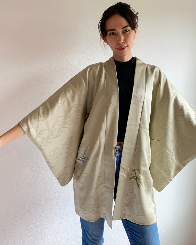 Embroidery of Narcissus Haori Kimono Jacket