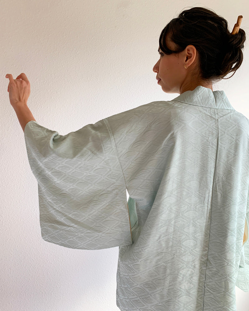 Fan Hankles Textile Haori Kimono Jacket