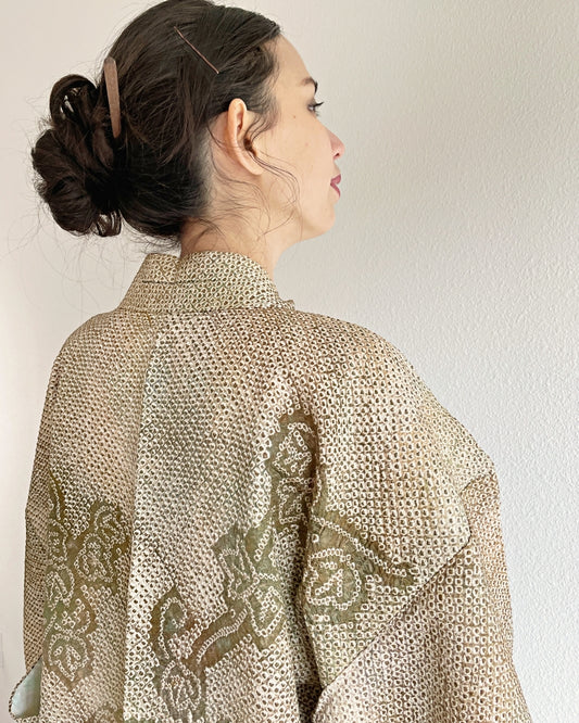 Juniper Shibori Haori Kimono Jacket