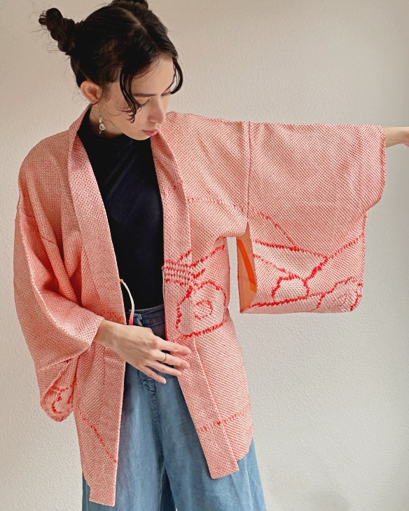 Hill and flower Haori Kimono Jacket