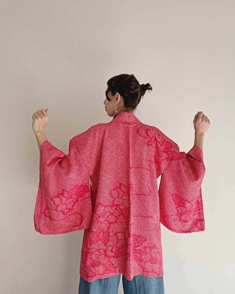 Lotus waves Haori Kimono Jacket