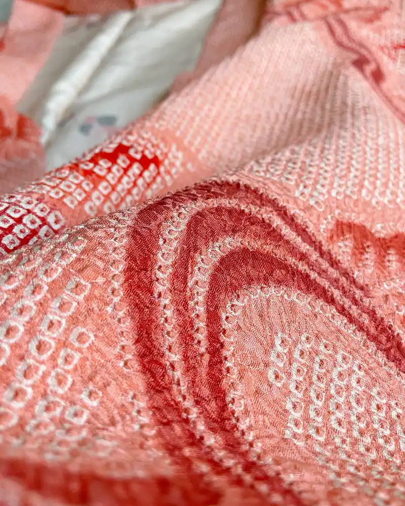 Close up shibori textile.