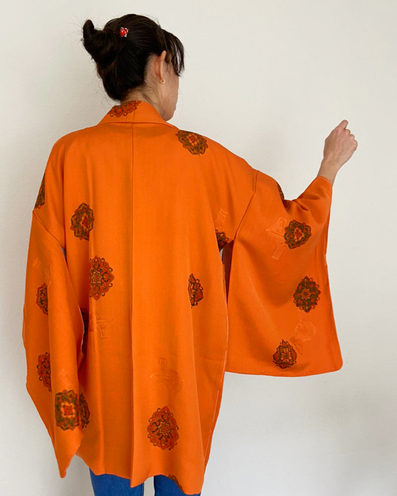 Tanghua and Vase Haori Kimono Jacket
